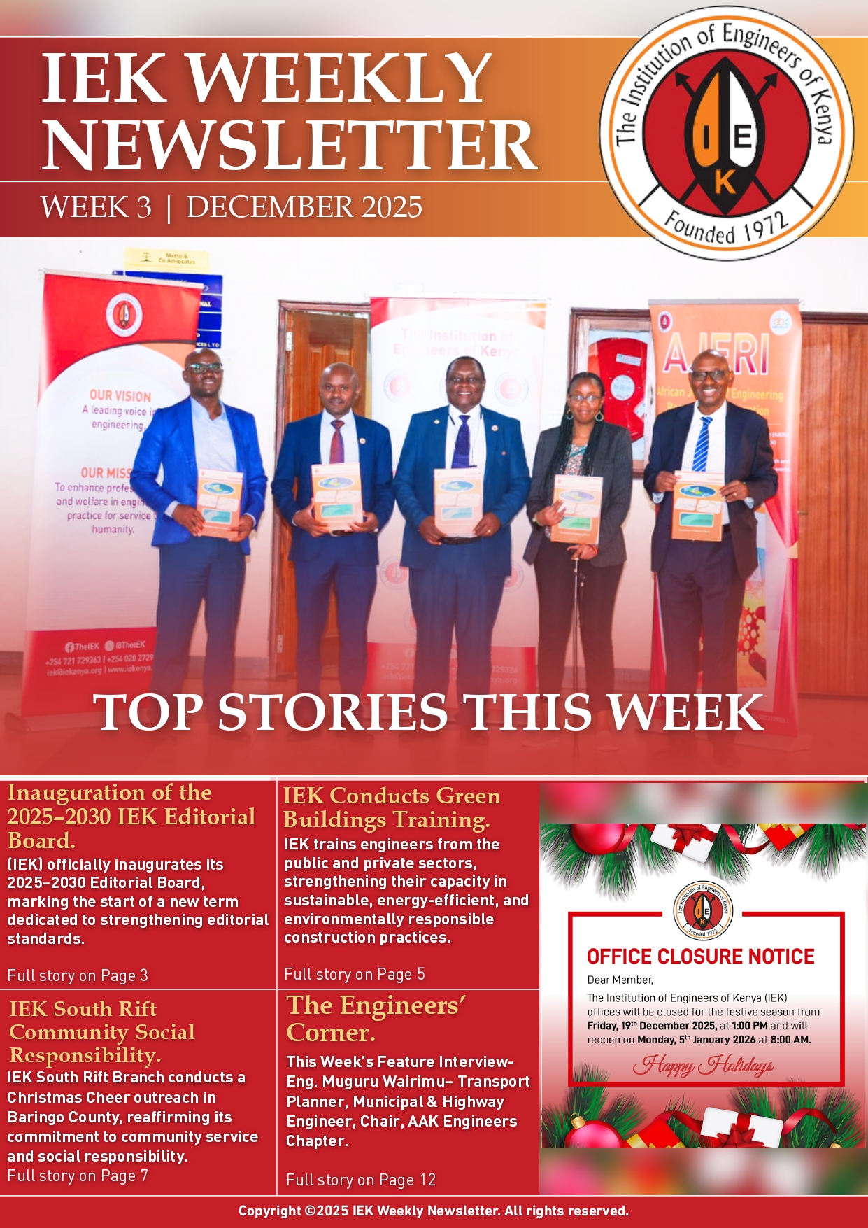 IEK WEEKLY NEWSLETTER WEEK 3 DECEMBER 2025