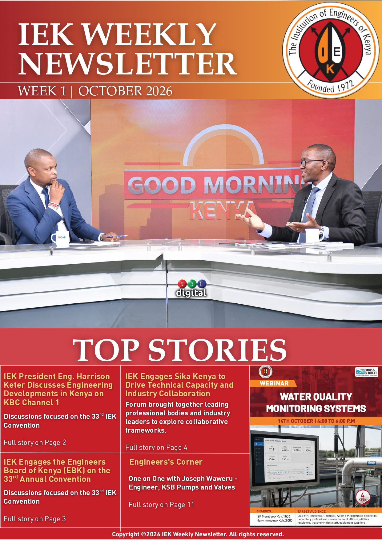 IEK WEEKLY NEWLETTER WEEK 1 OCTOBER 2026