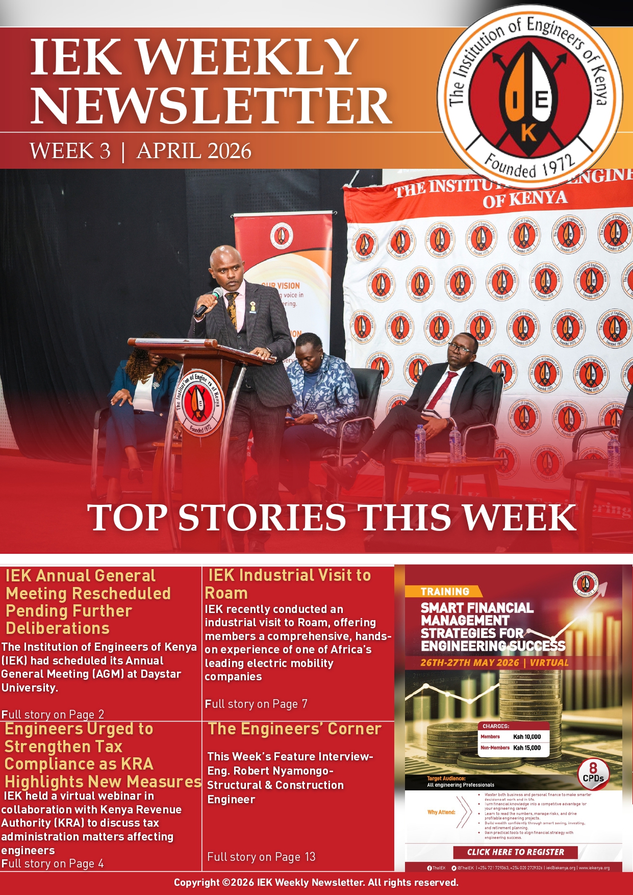 IEK WEEKLY NEWSLETTER WEEK 3 APRIL 2026