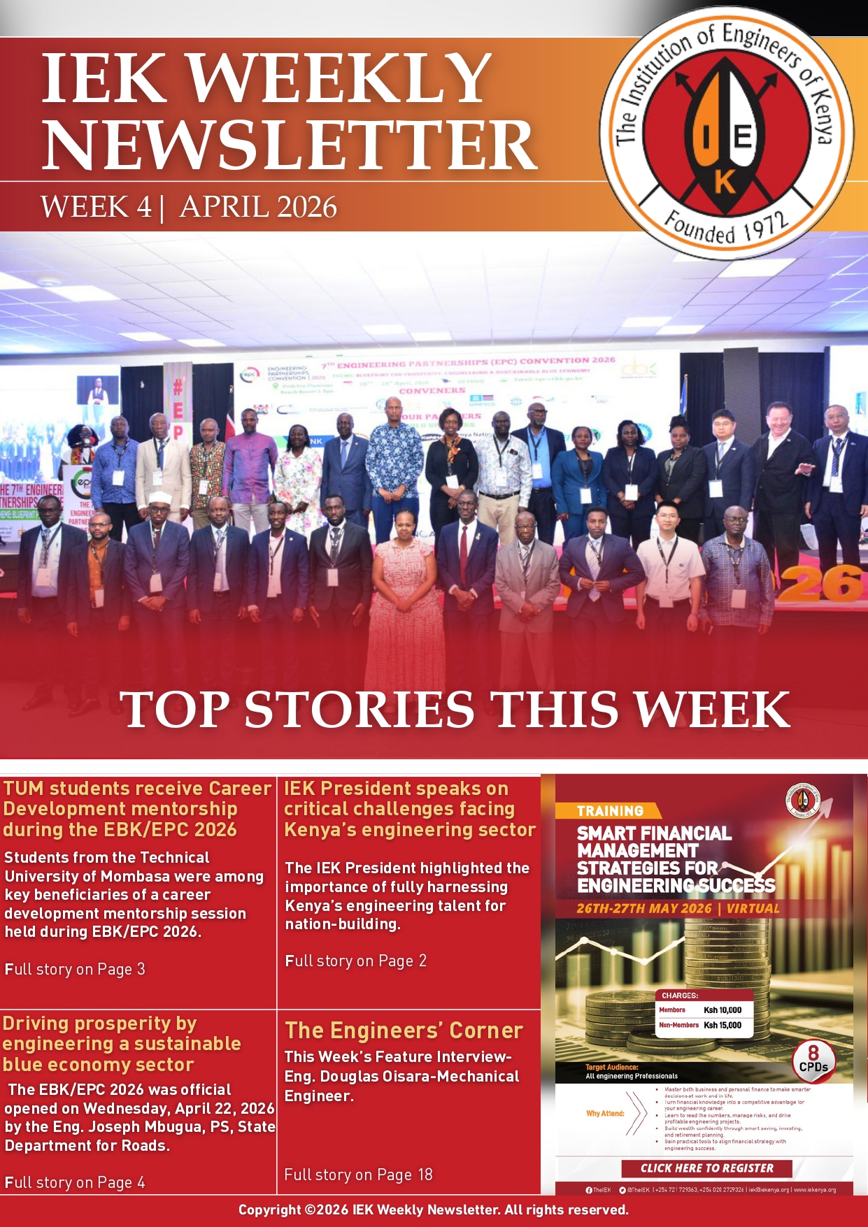 IEK WEEKLY NEWSLETTER WEEK 4 APRIL 2026