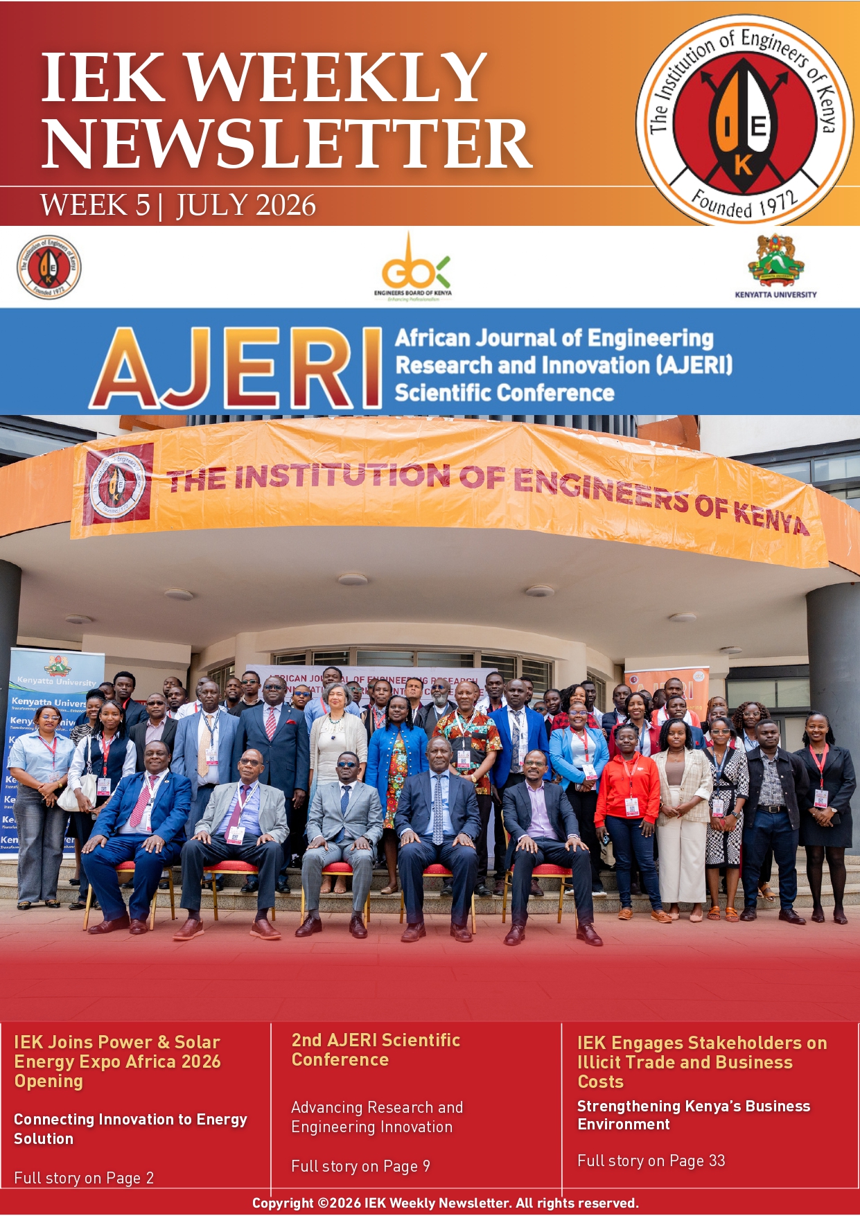 IEK WEEKLY NEWLETTER WEEK 5 JULY 2026