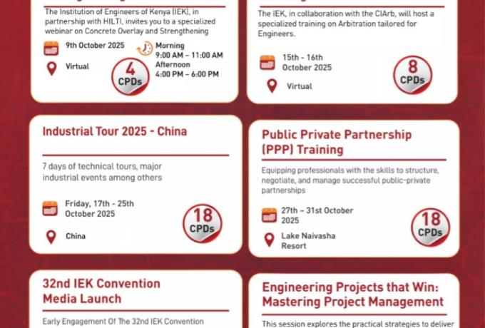 IEK KEY EVENTS